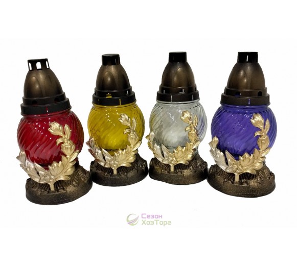 Лампадка стеклянная на 24 часа "Фиолетка"  